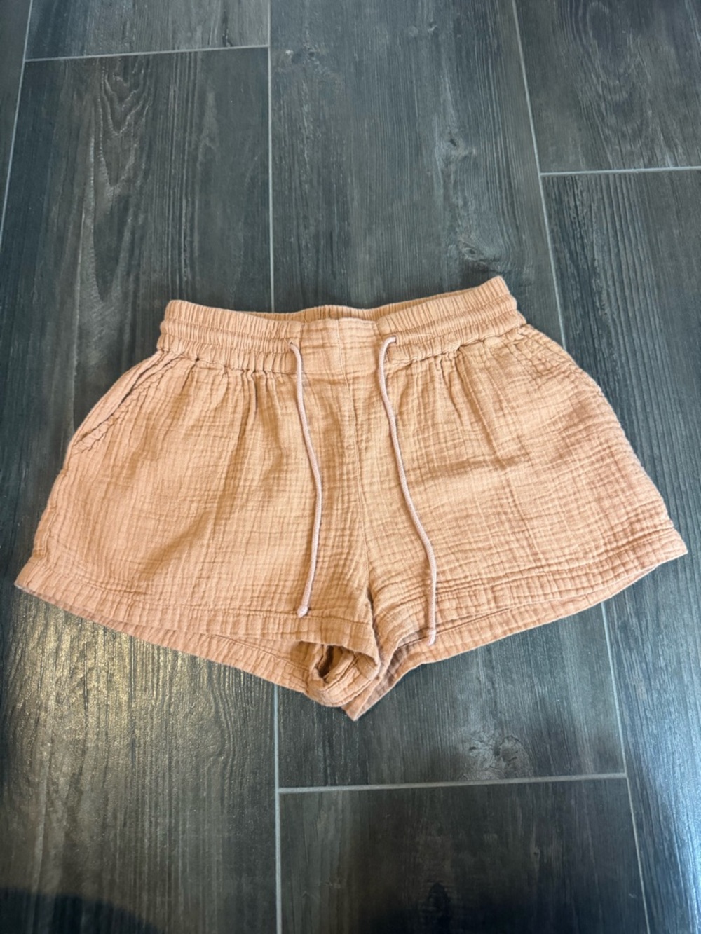 Billabong Peach High-Waist Gauze Shorts